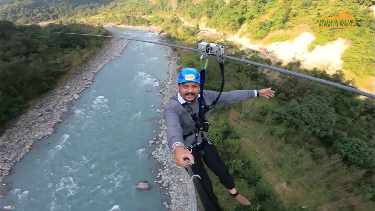 funny zipline experience at harness zipline kusma bazar parbat YouTube