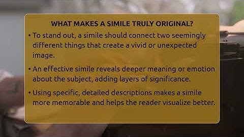 What Makes A Simile Truly Original? - The Prose Path