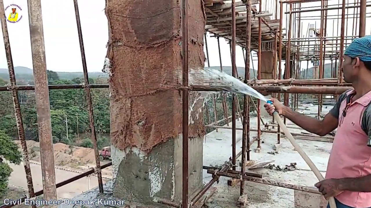 Curing Method For RCC Column Column Curing Process On Site YouTube