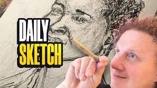 How To Do A Bad Drawing Daily Brush Pen Sketch - Drawing India Walton