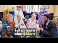 Can we ask more questions about islam  seniors surround a muslim speaker