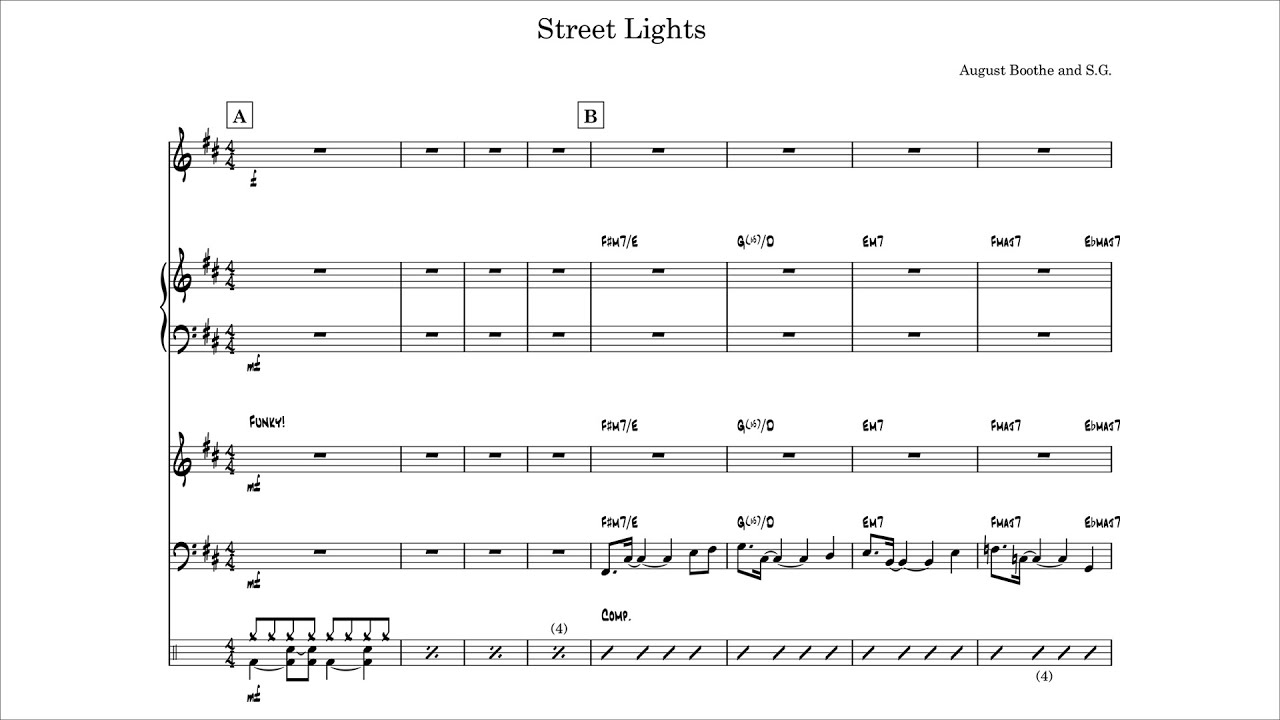 Palm Trees — Street Lights [w/ score and lead sheet]
