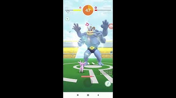 Mewtwo and Espeon vs Machamp raid solo(Cloudy)