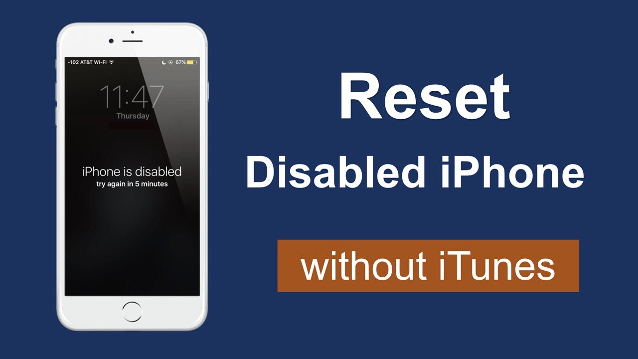 How to Reset Disabled iPhone or iPad without iTunes 21 - YouTube