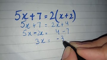 5x+7=2(x+2)