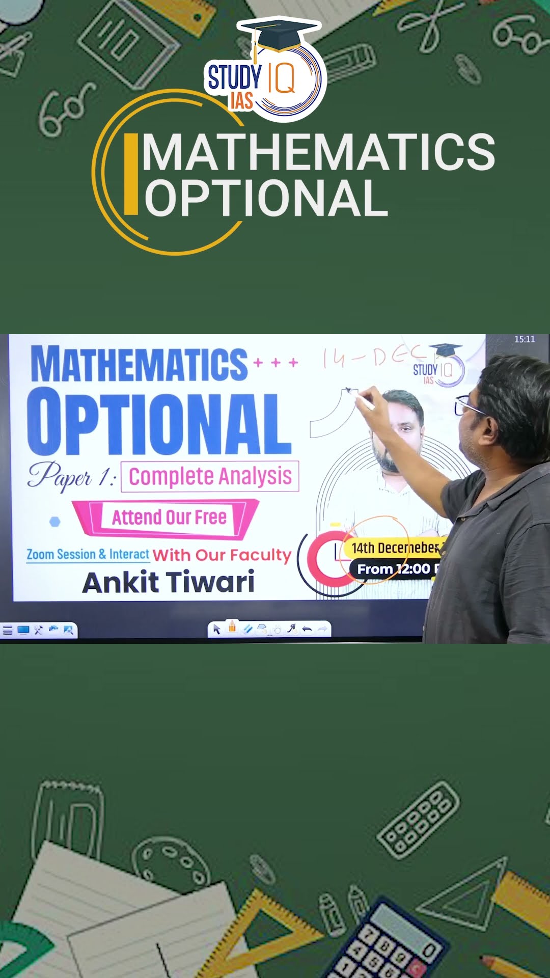 Join Zoom Session to Watch Mathematics Optional Paper 1: Complete Analysis | StudyIQ #shorts