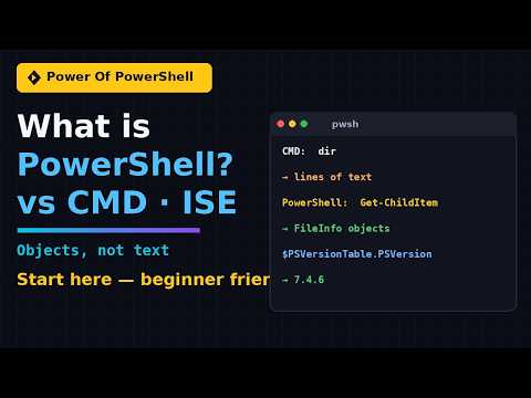 What is PowerShell? PowerShell vs CMD, Using the ISE & Why Learn PowerShell (Beginners)