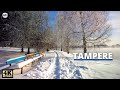 Cold and Sunny Winter Day Walk in Tampere Finland ( 23 February 2022 )