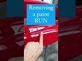 Removing a paint run with sanding and buffing paint correction