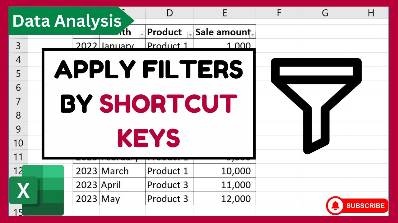 How to Apply FILTERS on Excel Data by Shortcut Keys || Data Analysis in ...