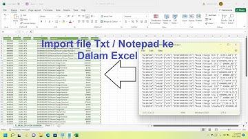 Cara merubah file Txt atau notepad ke Excel