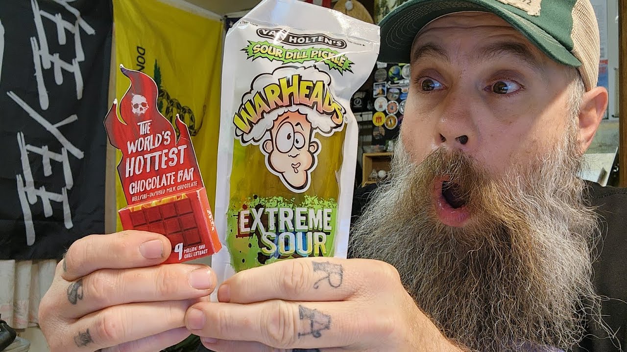 Part 1 of 2 Sour Warhead Pickle Challenge #sourchallenge #treasurefam ...