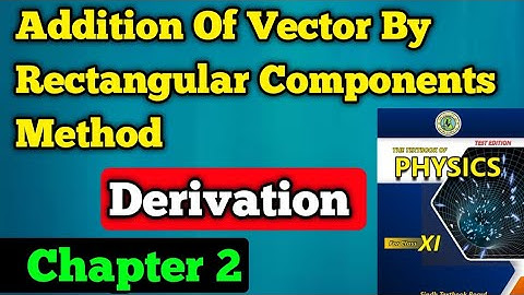 Addition of vector by rectangular components method derivation chapter 2 class 11 new physics book