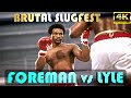 George Foreman vs Ron Lyle The 4th Round | Classic SLUGFEST Battle Fight Ultra HD