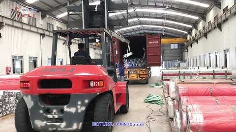 Xe Nâng lắp Cần Cẩu - Nâng Ống Thép Dài - Đóng Container
