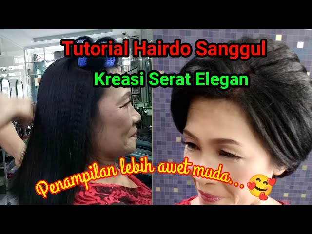 Tutorial Hairdo Sanggul Kreasi Serat Elegan. class=