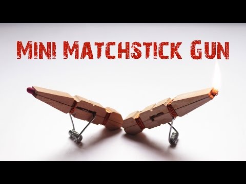 Mini Matchstick Gun - The Clothespin Pocket Pistol - Easy Way