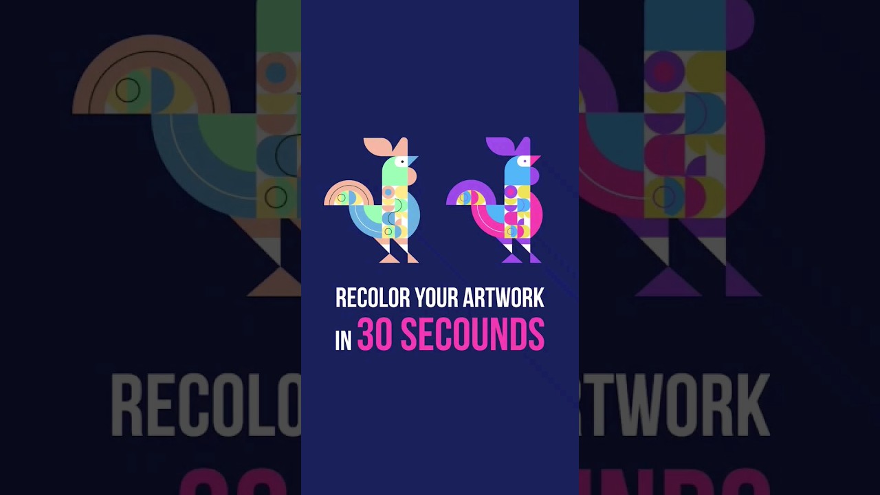 Learn how recolor your artwork using a palette in illustrator 💡