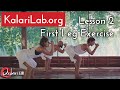 Online kalaripayattu training by kalarilaborg  lesson 2 first leg exercise