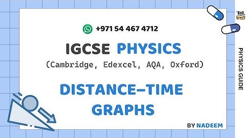 DISTANCE–TIME GRAPHS   l PHYSICS l IGCSE l Science And Math