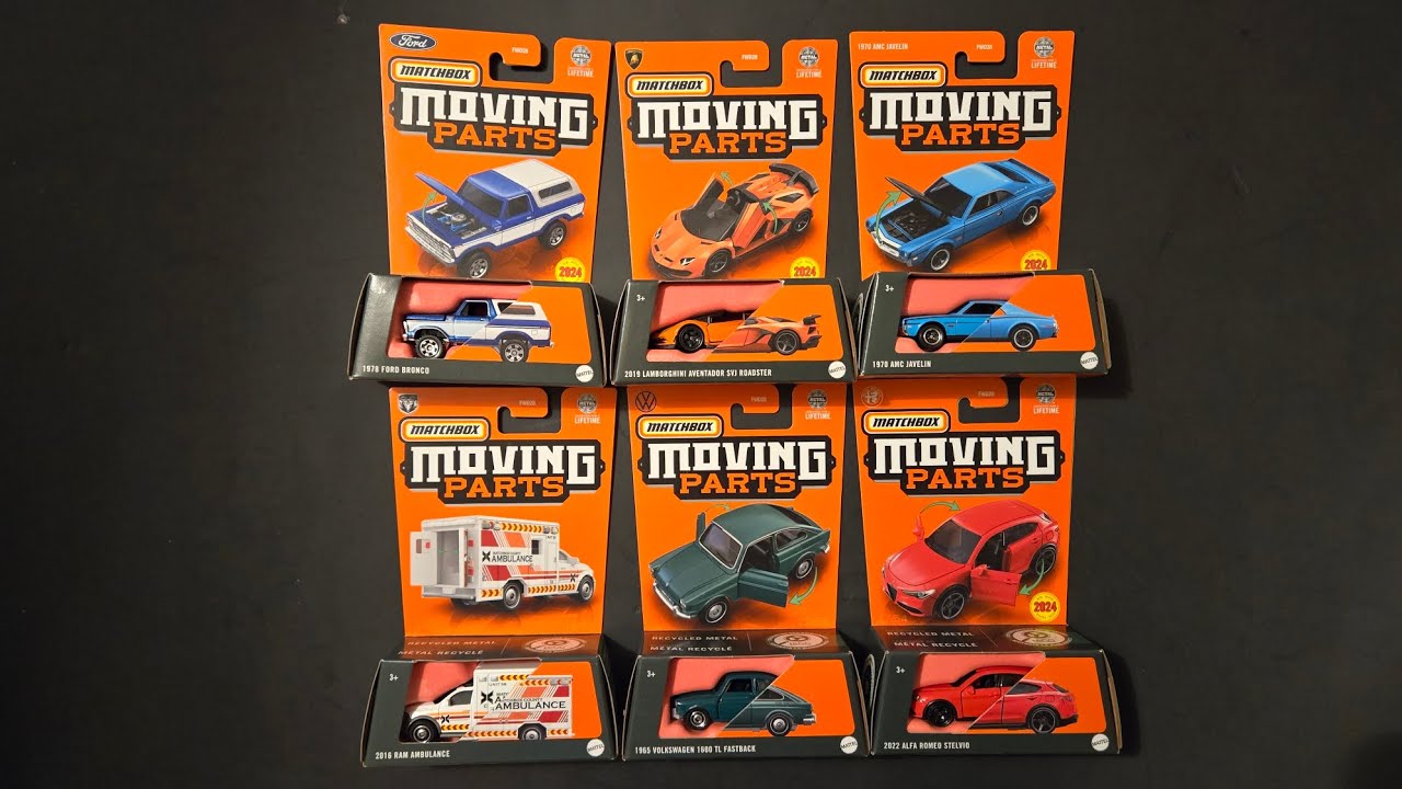【新品未開封】マギ アクリルジョイントチャーム 全7種 コンプリートBOX Opening 2024 Matchbox Moving Parts 1978 Ford Bronco Lamborghini
