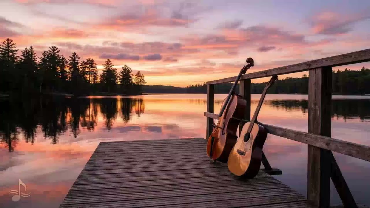 Lakeside Sunset 🌅 Peaceful Guitar & Cello Melodies to Calm Your Mind & Find Inner Peace 🕊️✨
