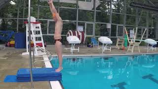 How to backflip Tuck 202C on a springboard diving board Tutorial