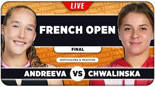 ANDREEVA vs CHWALINSKA • French Open 2026 Final • LIVE Tennis Watchalong screenshot 2