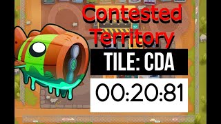 BTD6 || Contested Territory || in 00:20:81  || Bloonarius || tile: CDA