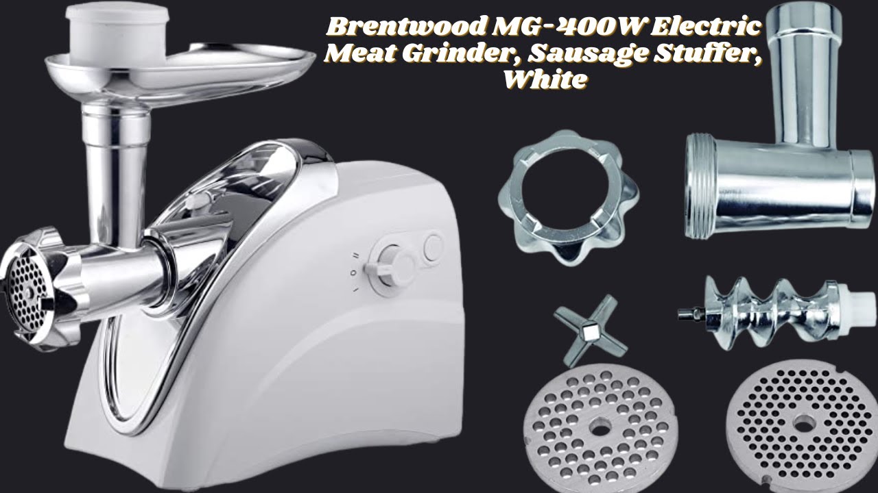 Brentwood MG400W Electric Meat Grinder, Sausage Stuffer, White YouTube
