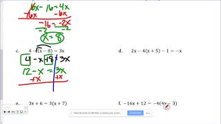 Unit 1-7 Variables on both sides day 2 notes