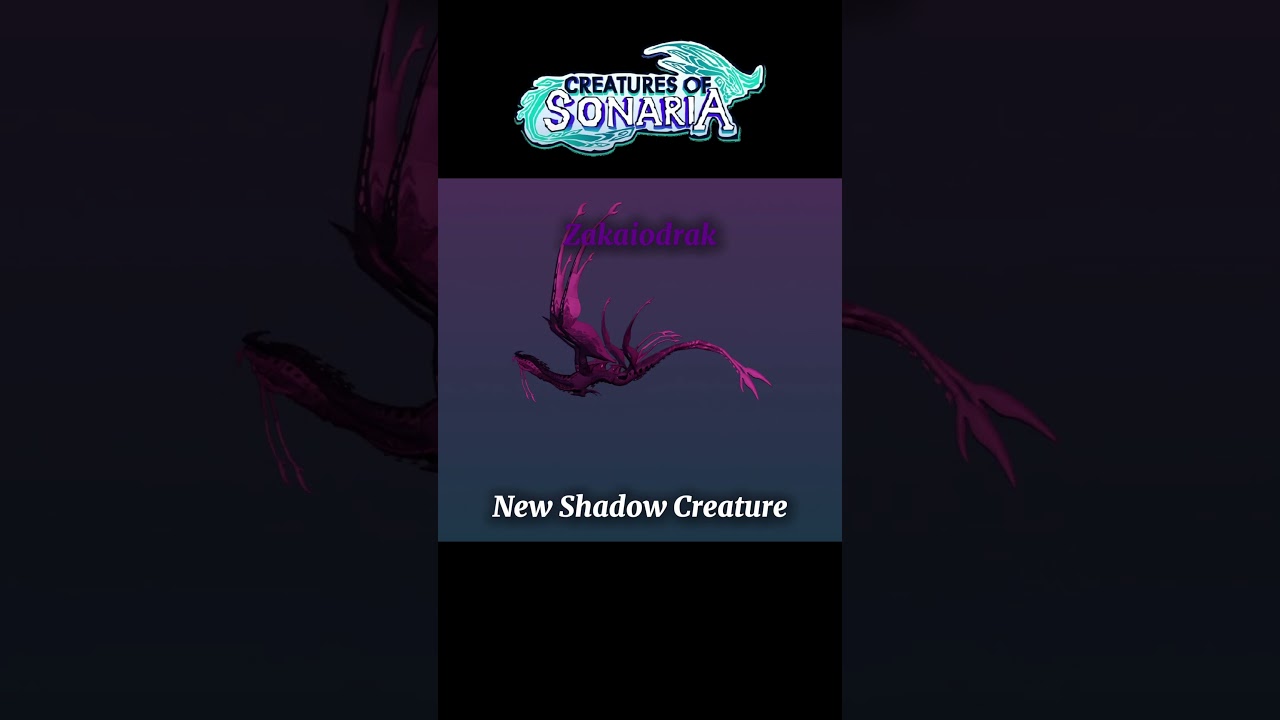 New Shadow Creature Zakaiodrak | Creatures Of Sonaria