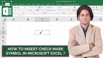 How to insert check mark symbol in Microsoft excel?