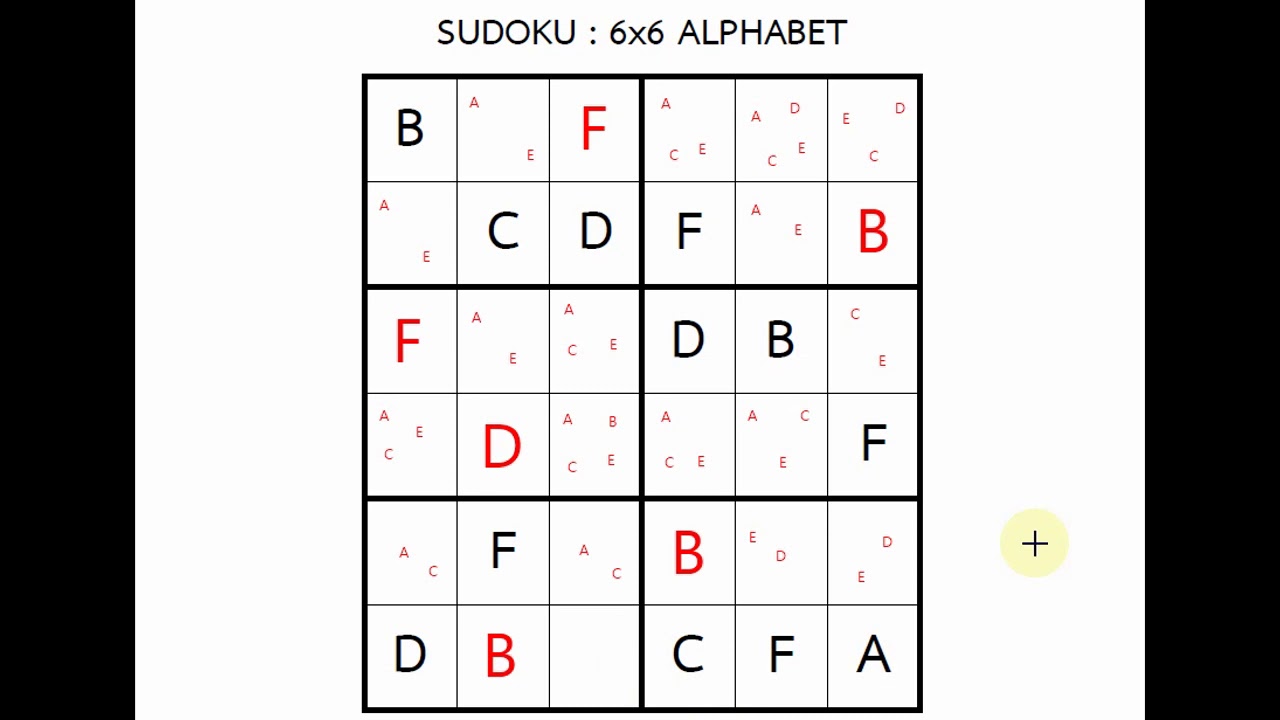 Sudoku 6x6 Alphabet 1 YouTube