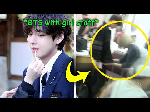 BTS with Staff Girl ❤️💜 Cute Moments