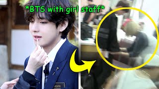 BTS with Staff Girl ❤️💜 Cute Moments