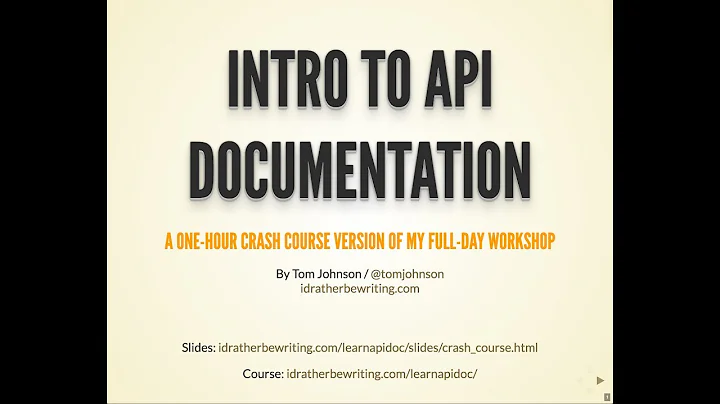 Intro to API Documentation