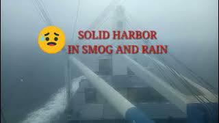 SOLID HARBOR IN SMOG AND RAIN #satisfying #trending #viralvideo #amazing