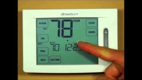 Braeburn Touchscreen Thermostat - Bypassing the Program
