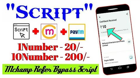 Script🔥 Mchamp Refer Script !! Otp Bypass Refer script !! UR-TRICKER