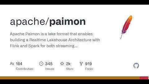 GitHub - apache/paimon: Apache Paimon is a lake format that enables building a Realtime Lakehouse...