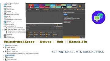 Unlocktool Issue Fix || MTK  Port || USB || Driver