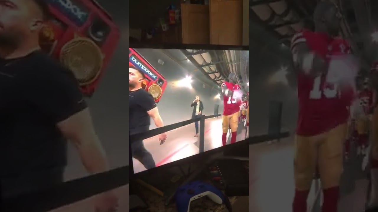 Check out the San Francisco 49ers entrance in the tunnel before the Dallas Cowboys game
