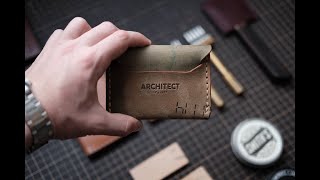 Making Horween Shell Cordovan Coffee Wallet | Кошелек своми руками