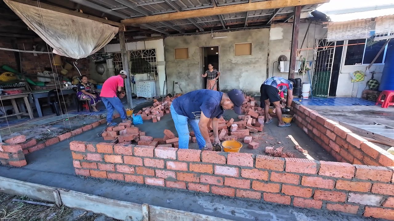 EPISODE-4 TUKANG RUMAH SUSUN BATA DAPUR // TEMPAH SLIDING DOOR DAPUR DAN RUANG TAMU // 