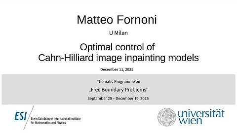 Matteo Fornoni - Optimal control of Cahn-Hilliard image inpainting models