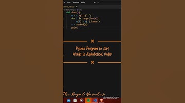 Python Program to Sort Words in Alphabetical Order. #codm #education#python#coding#ytshorts#python3