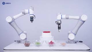DOBOT CR5 collaborative robot decorating cake