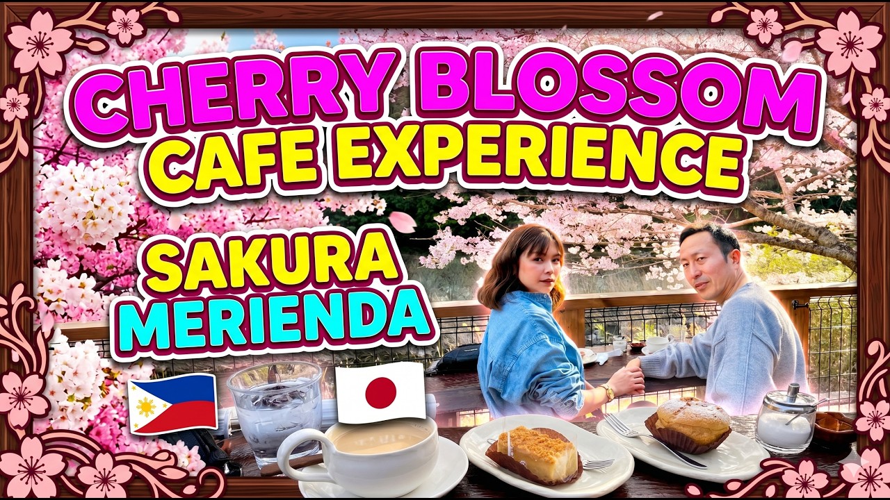 SAKURA FAMILY DAY! 🌸 Merienda in a Beautiful Cafe & Cherry Blossom Stroll in Japan