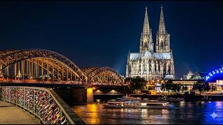 جولة  في كولن جسر الراين والكاتدرائية ليلاً | Walking Tour in Cologne Germany | 2026